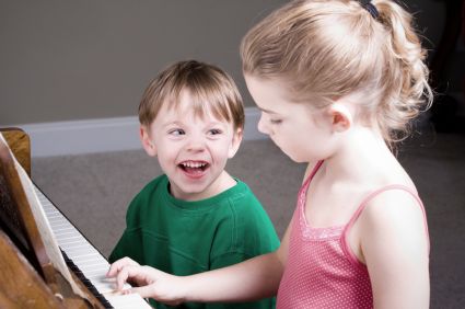 Children at piano